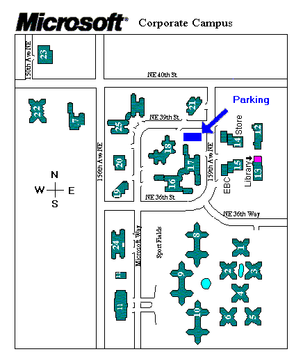 Microsoft Campus Map